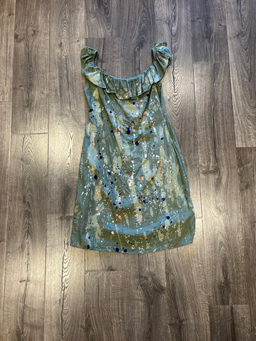 SOLD ARCHIVED - Flirty Linen Ruffle Dress